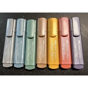 Faber Castell Lot 7 Metallic Textliners Made in‎ Austria Lightly Used